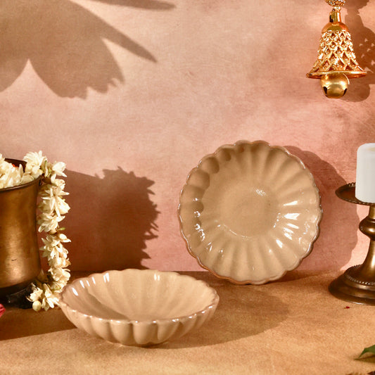 Aranya Scalloped Shallow Bowls
