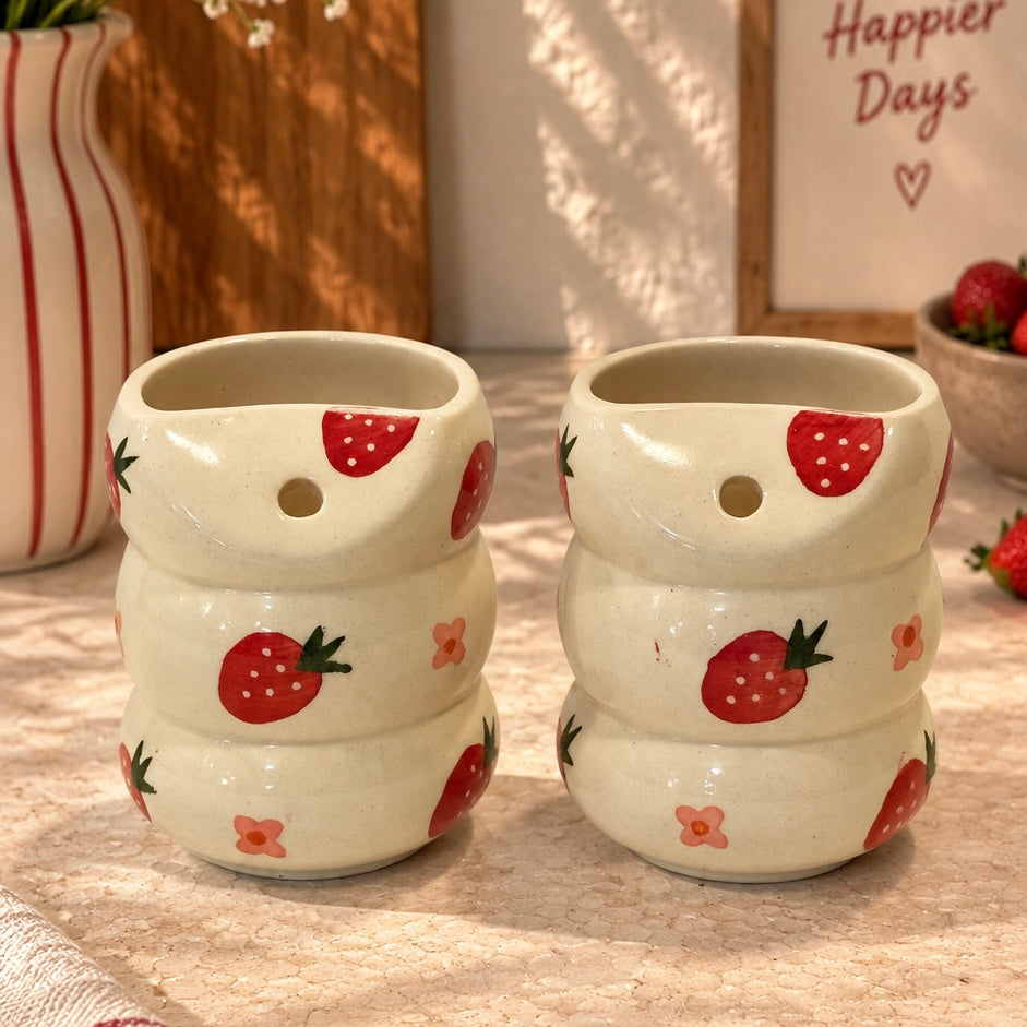 Strawberry Ceramic Sipper