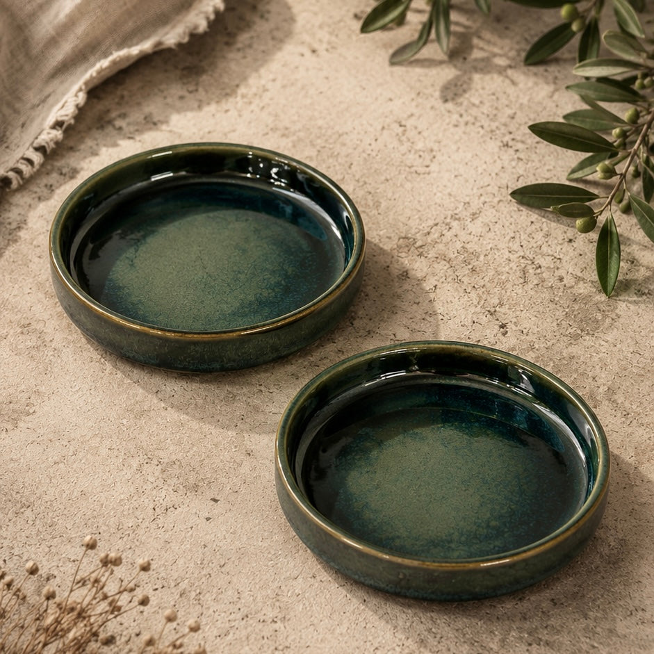 Veda Round Mini Tapas Plates - Set of 2
