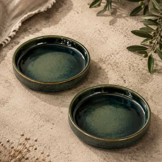 Veda Round Mini Tapas Plates - Set of 2