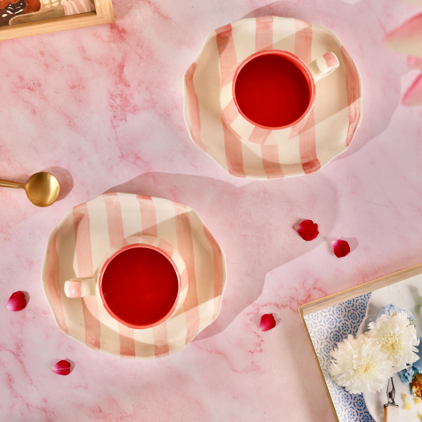 Pink Zen Stripes Snack Set - 4 pieces