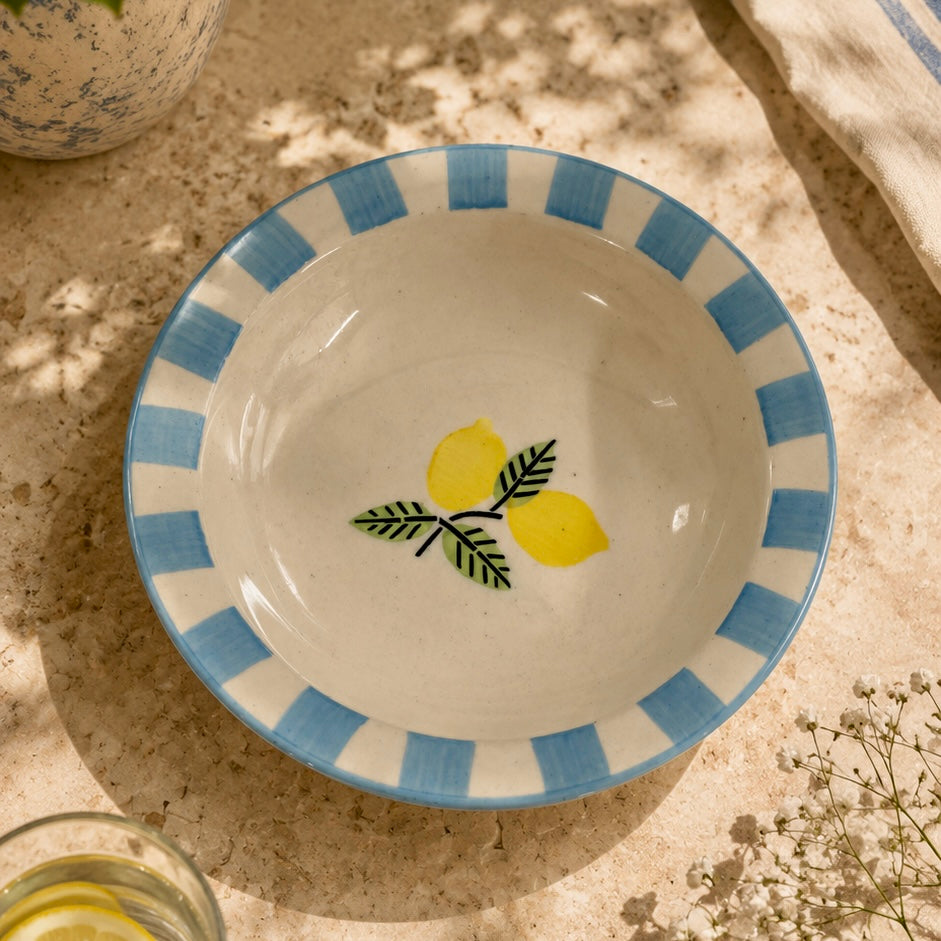 Citrus Stripes Amalfi Pasta Plate - Pack of one