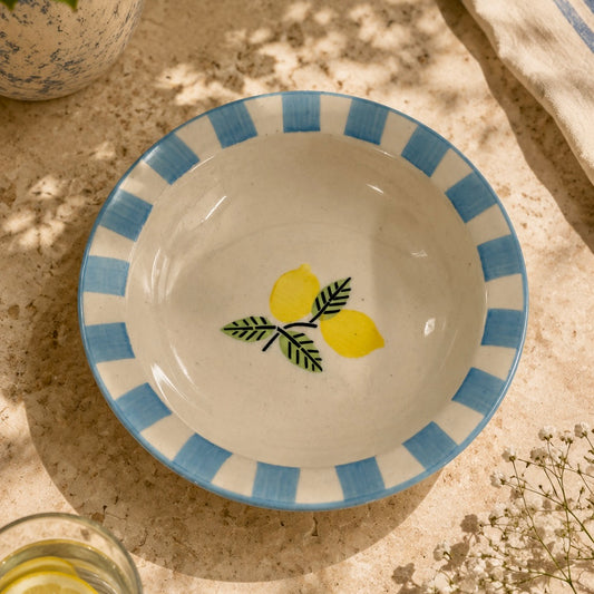 Citrus Stripes Amalfi Pasta Plate - Pack of one