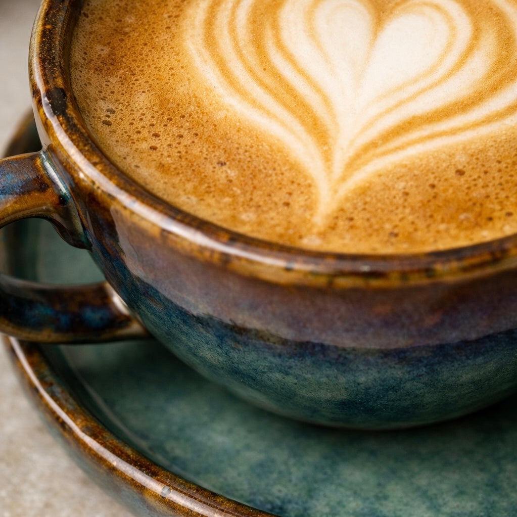 Kira Wide Cappuccino Cup and Saucer