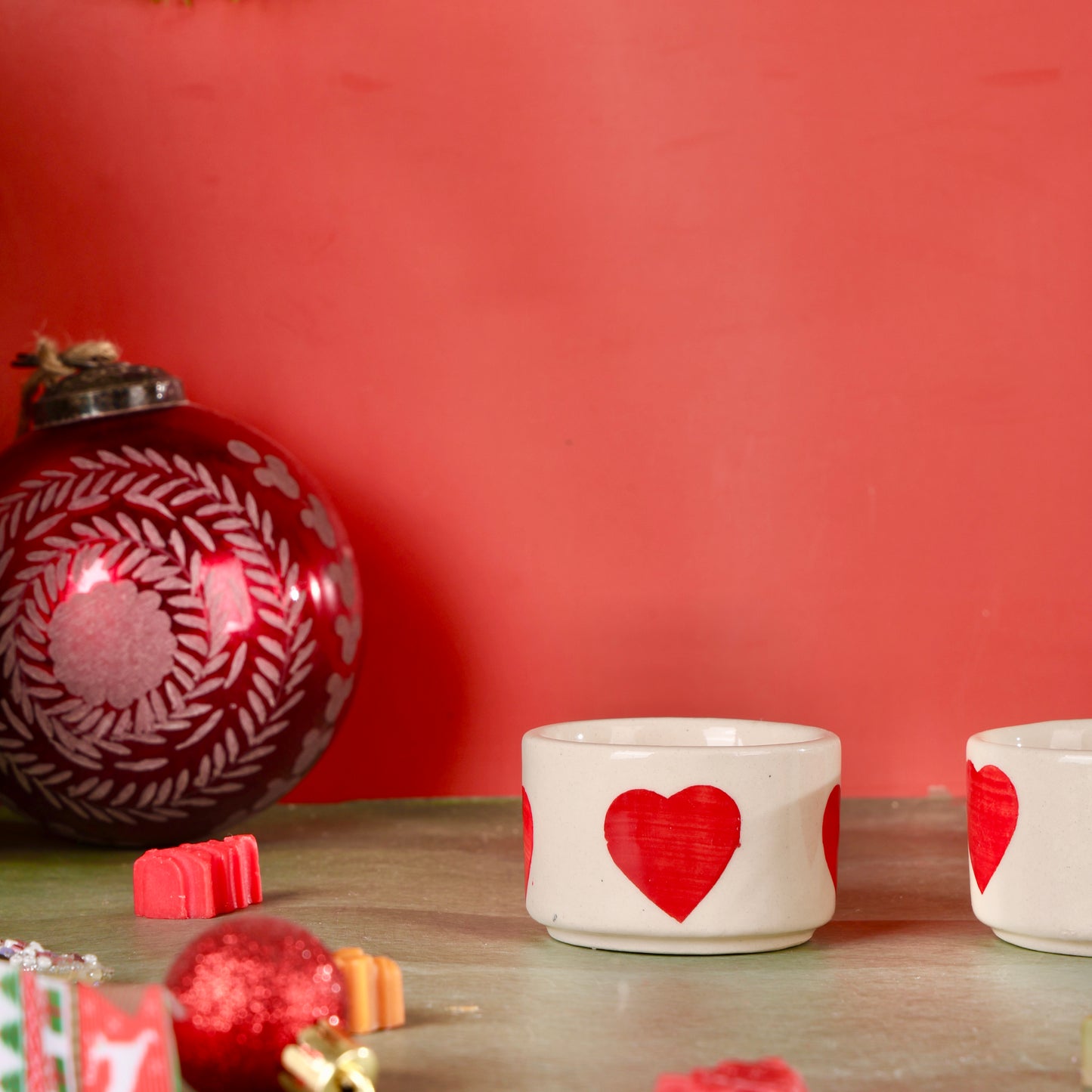 Set of 2 Eternal Heart Dip Bowls