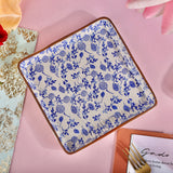 Indigo Phool Bagh Square Plates