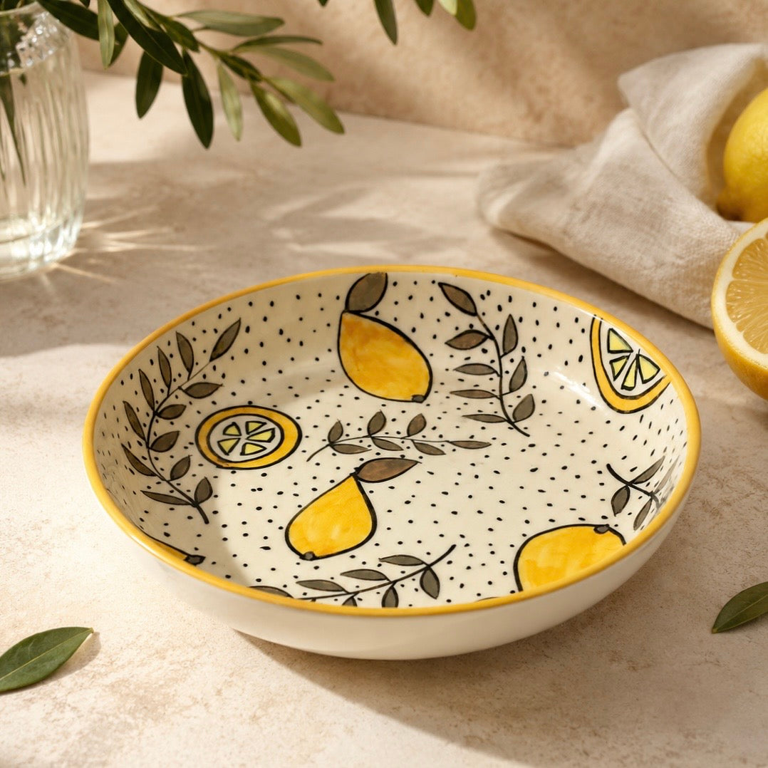 Lemon Grove Large Shallow Bowl