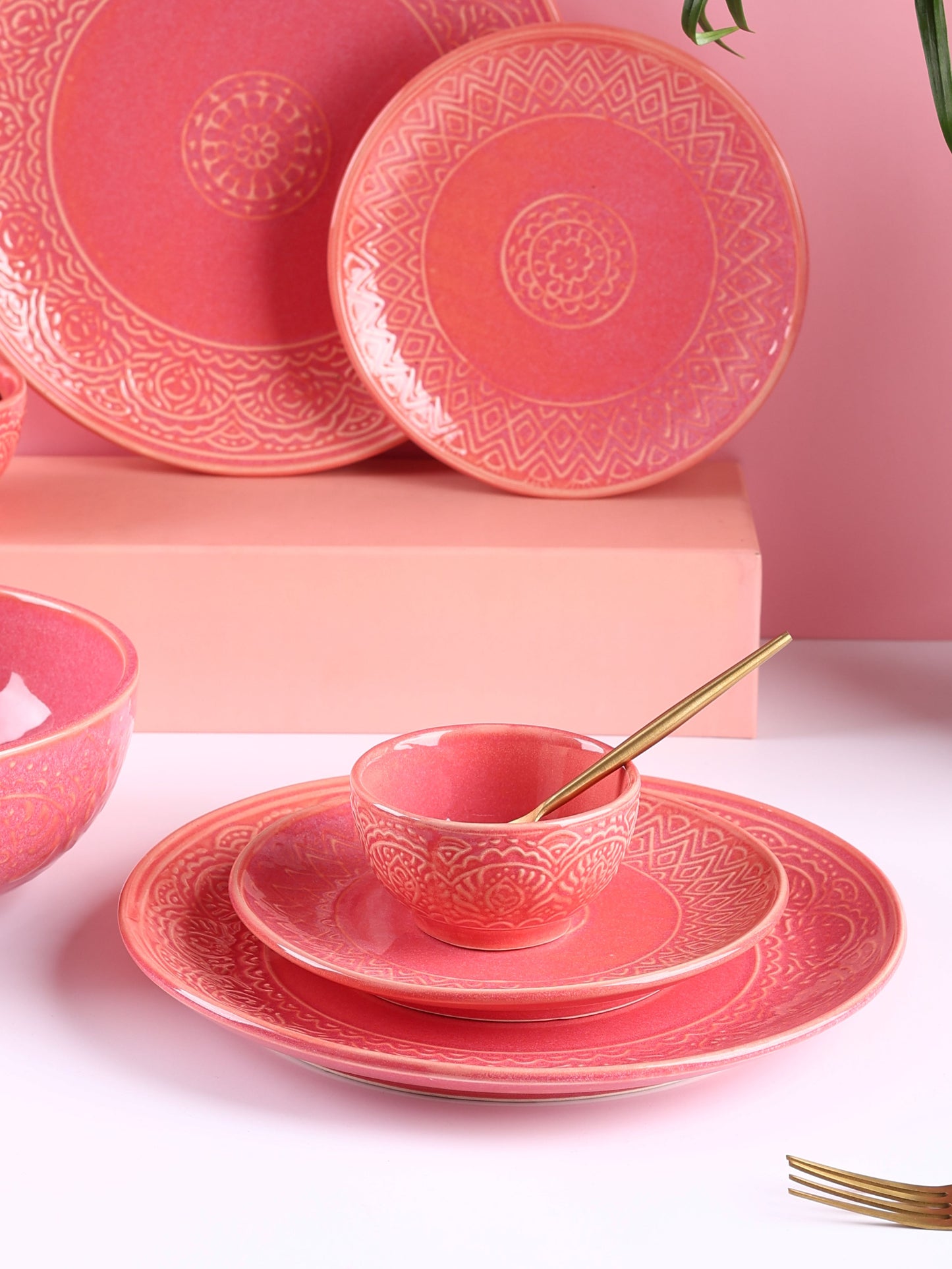 Pink Renee Studio Pottery Portion Bowl - Set of 2