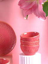 Pink Renee Studio Pottery Portion Bowl - Set of 2