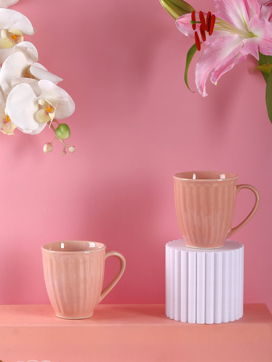 Pink Fluted Mug