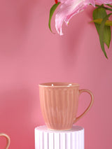 Pink Fluted Mug