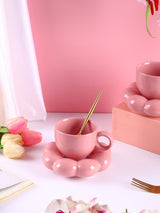 Dream Cloud Pink Cup & Saucer - Set of one cup and saucer