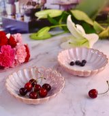 Floral Scalloped Shallow Bowls