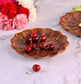 Vera Amber Studio Pottery Scalloped Plate or Trinket Dish