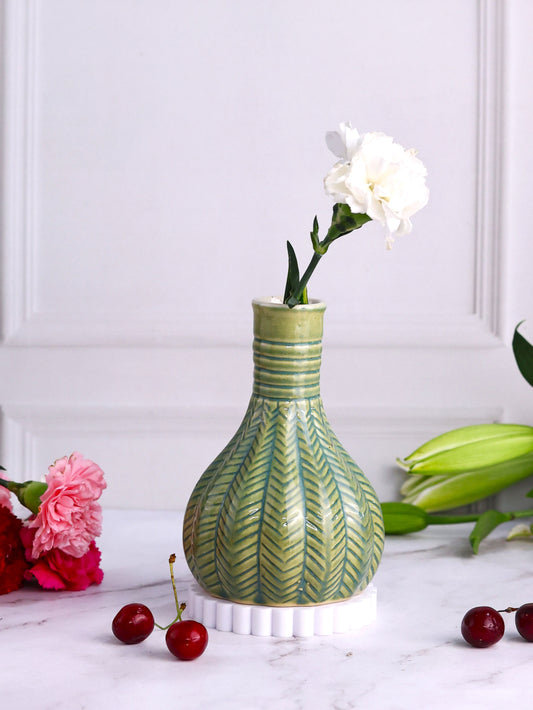 Green Leaf Vase