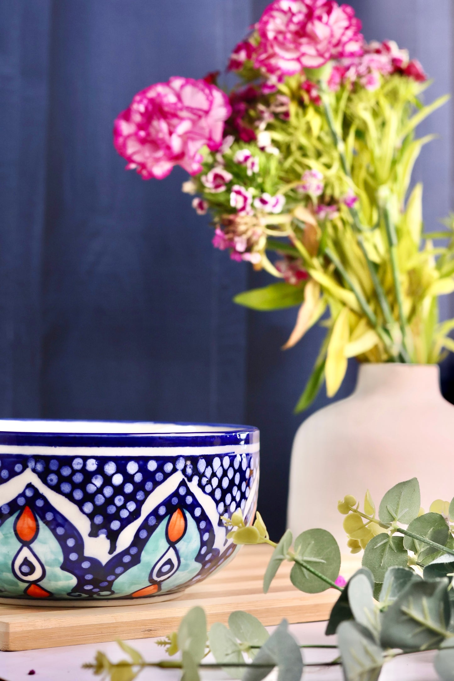 Mandala Handpainted Serving Bowl