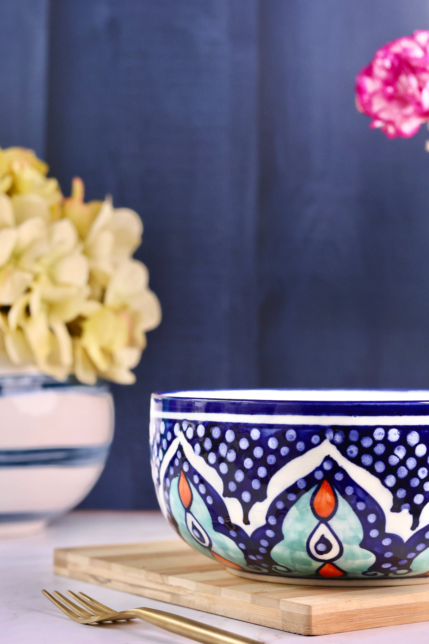 Mandala Handpainted Serving Bowl