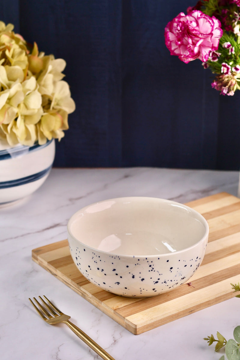 Blue Speckled Serving Bowl Small