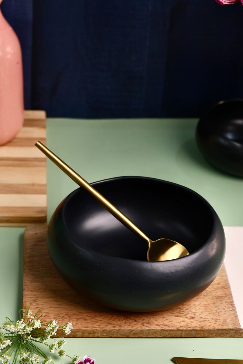 Matte Black Large Suze Snack Bowl