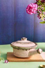 Pastel Pink Studio Pottery Fondue Pot