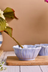 Lavender Studio Pottery Flower Snack Bowl - Set of 2