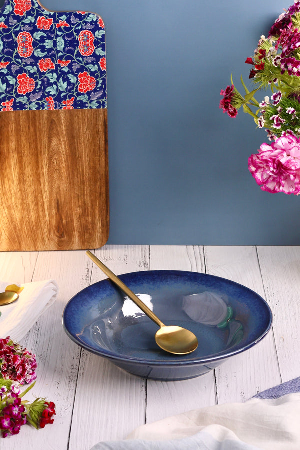 Shades of Blue Pasta Plate Large