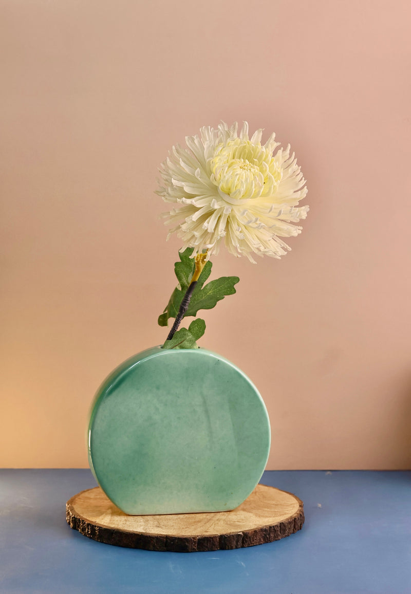 Green Moon Vase