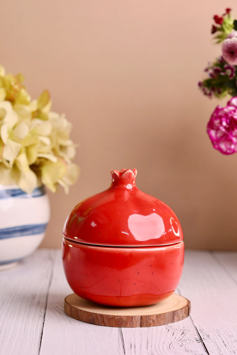 Red Pomegranate Jar