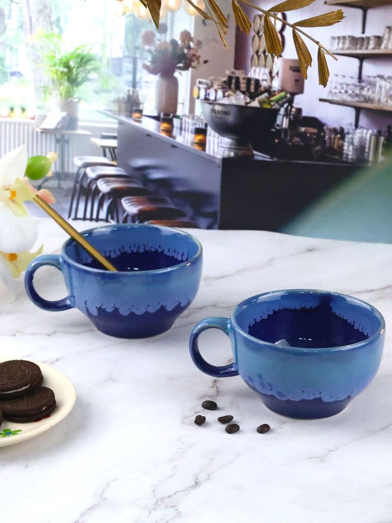 Tarini Blue Studio Pottery Latte Mug