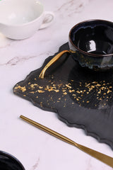 Black and Gold Resin Tray