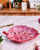Shaded Pink Monstera Platter or Trinket Tray