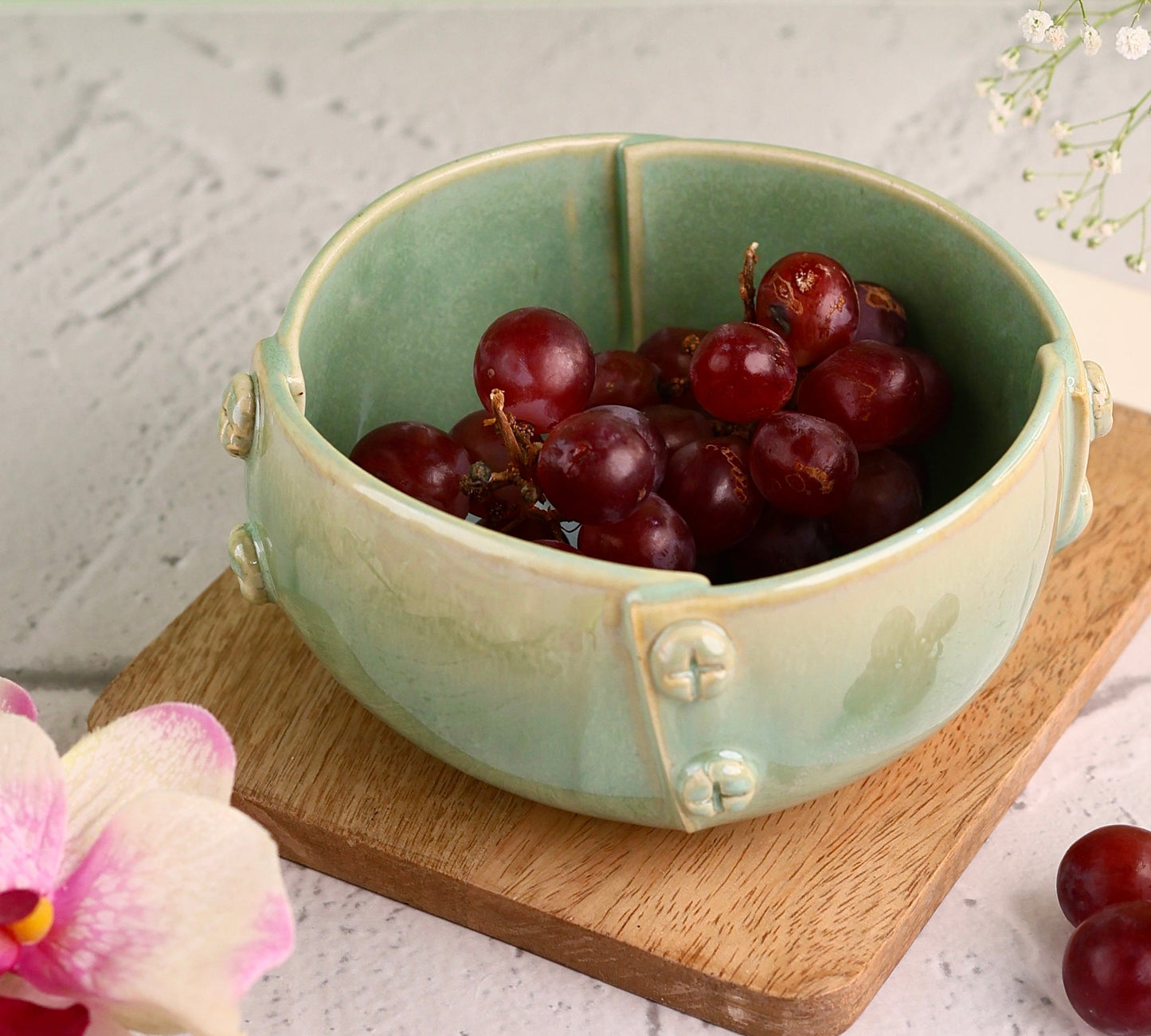 Studio Pottery Button Snack Bowls