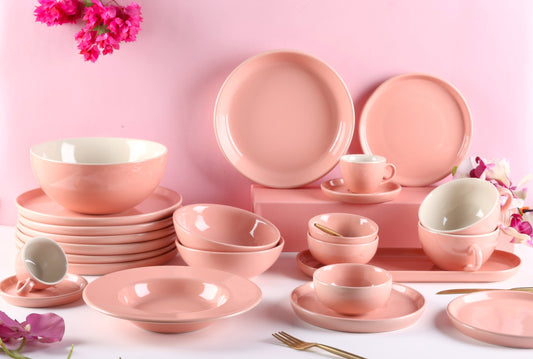 Pink Gigi Dinner Set for 2 - 7 pieces