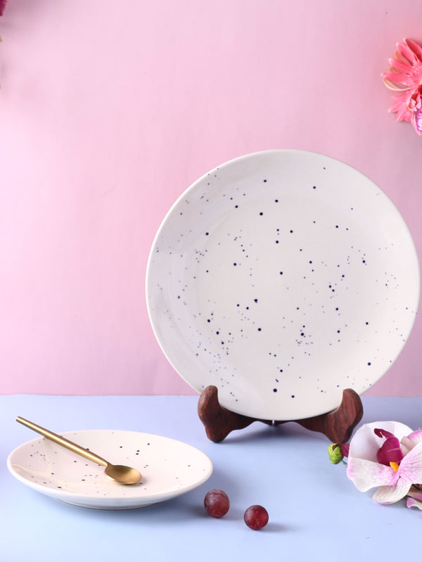 Blue Speckled Quarter Plate