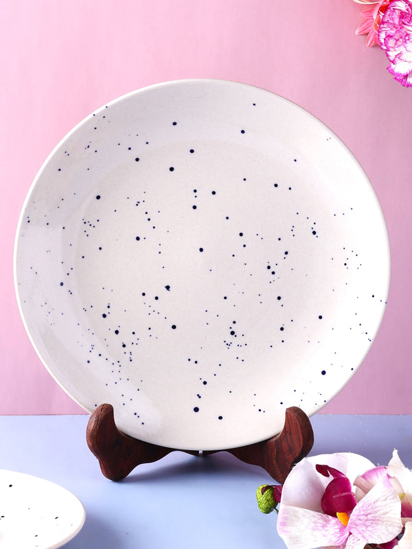 Blue Speckled Dinner Plate