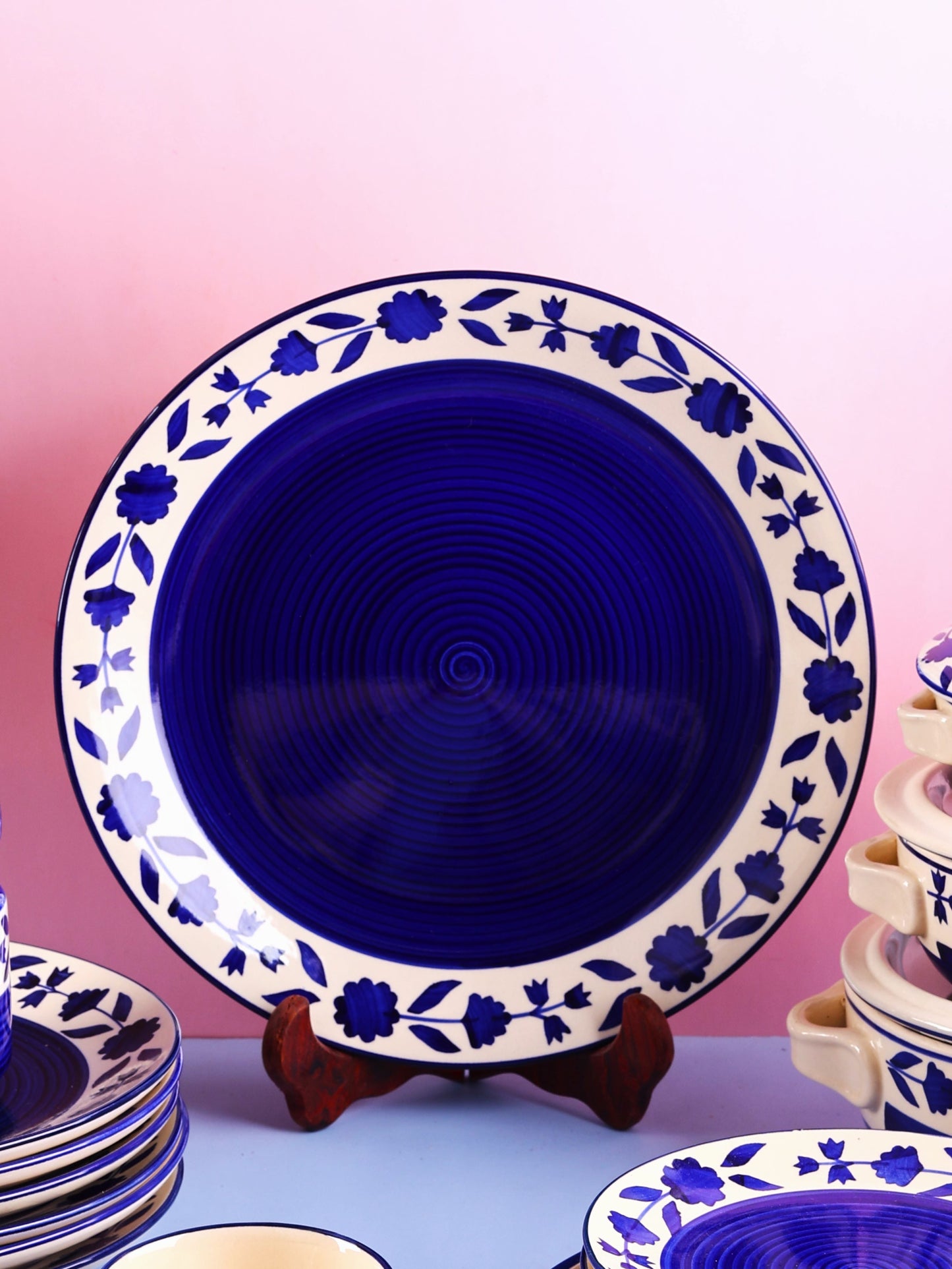 Neelam Handpainted Dinner Set for 2 - 6 pieces