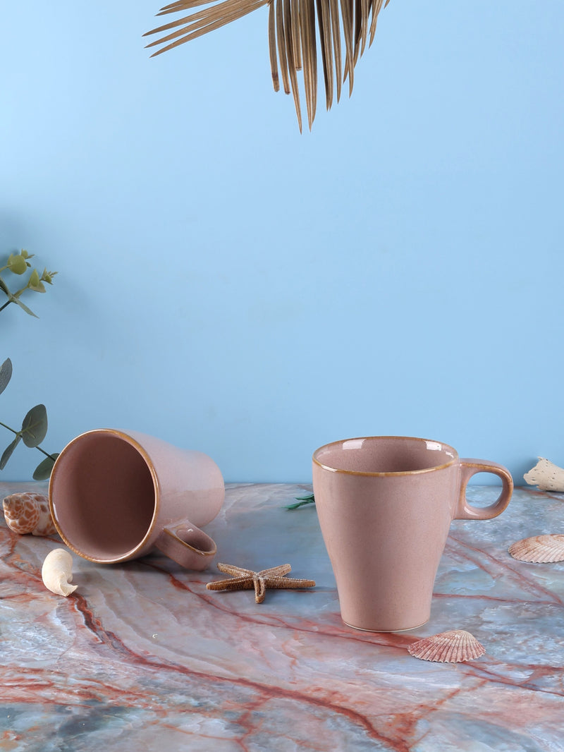 Pink Contemporary Curvy Mug - Set of 2