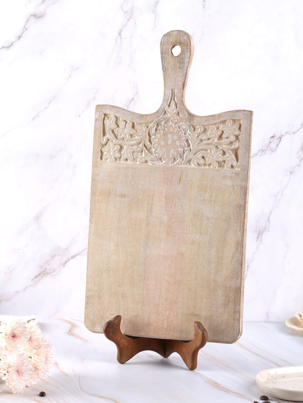 Carved Wooden Chopping Board with Handle