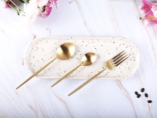 Gold 3 piece Cutlery Set