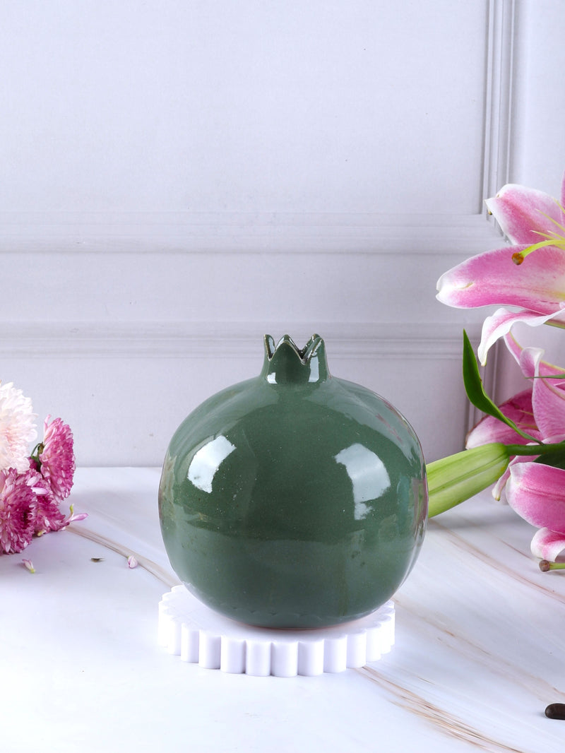 Green Pomegranate Vase