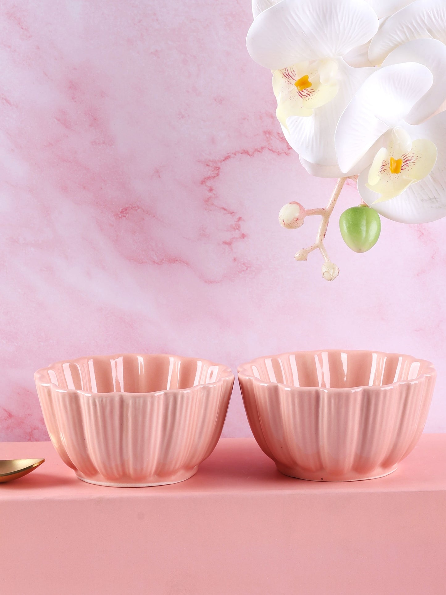 Pink Aaira Studio Pottery Portion Bowl - Set of 2