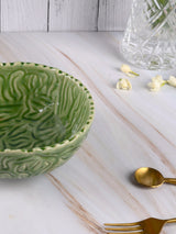 Green Cabbage Studio Pottery Handmade Serving Bowl Large