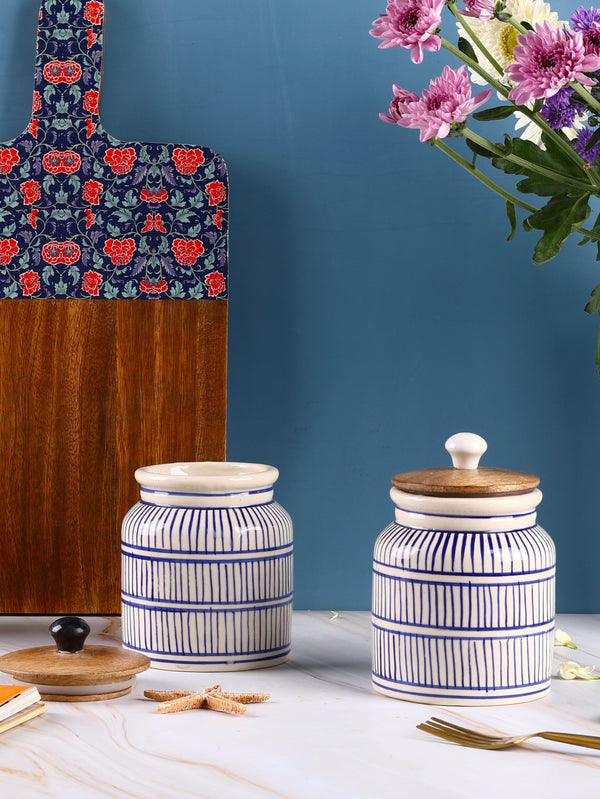Blue Line Airtight Ceramic Jar