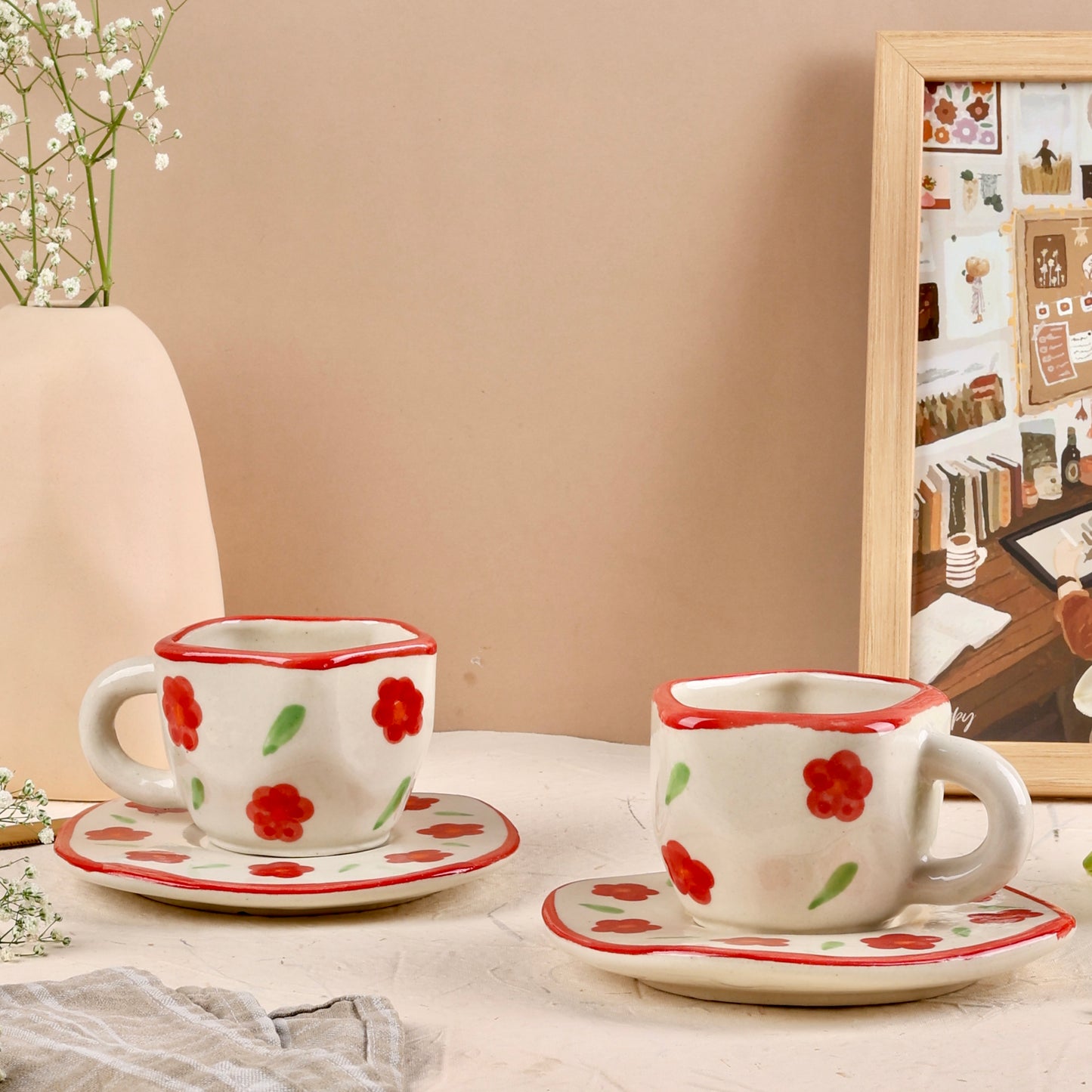 Fairy Tale Whimsical Cups and Saucers