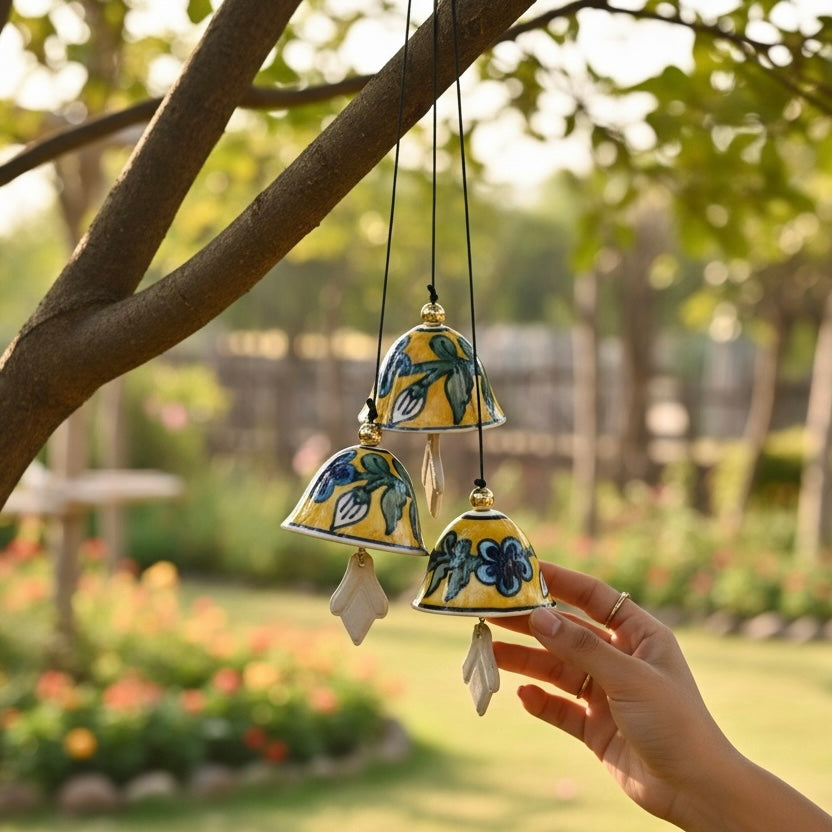 Tree or Wall Hanging Bell Ornament - Set of 4