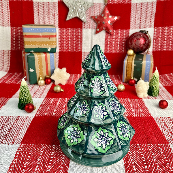 Midnight Holly Ceramic Christmas Tree