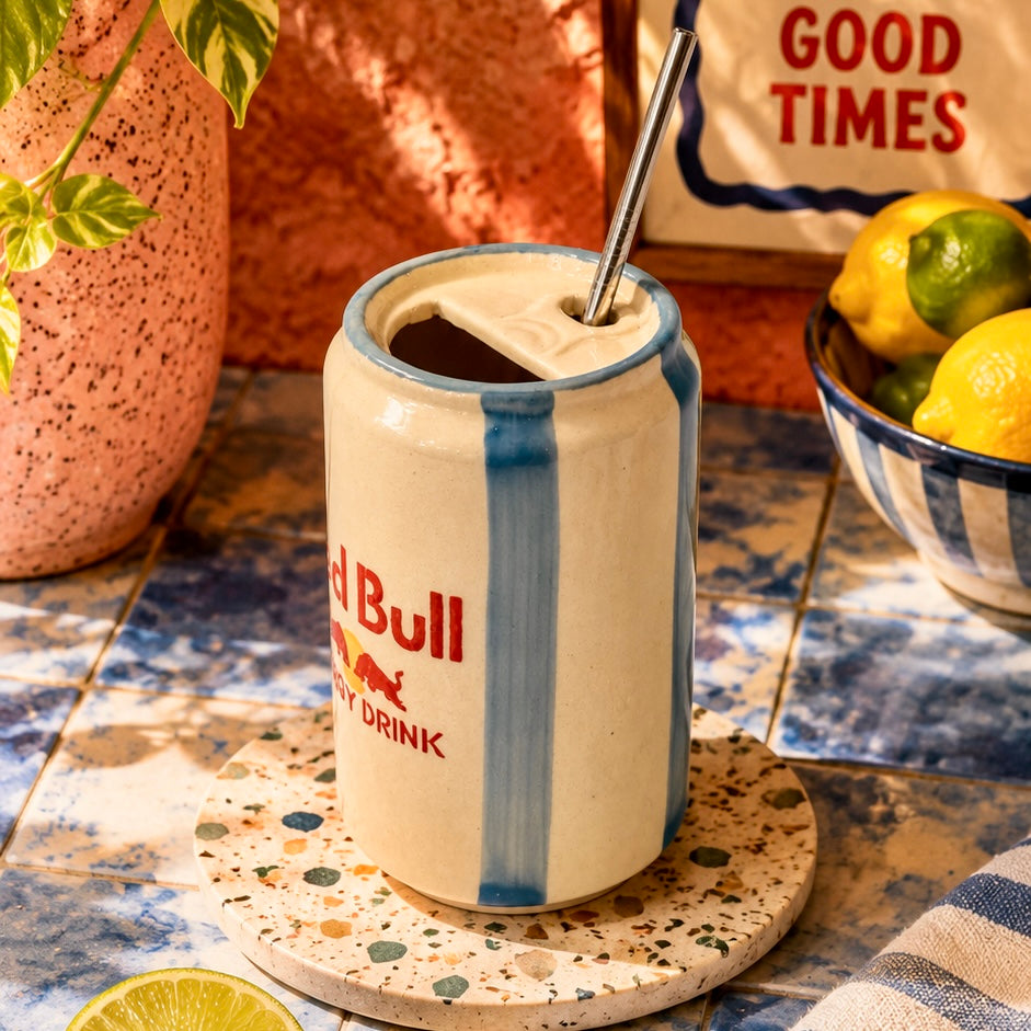 Can Red Bull Sippers - with stainless steel straws