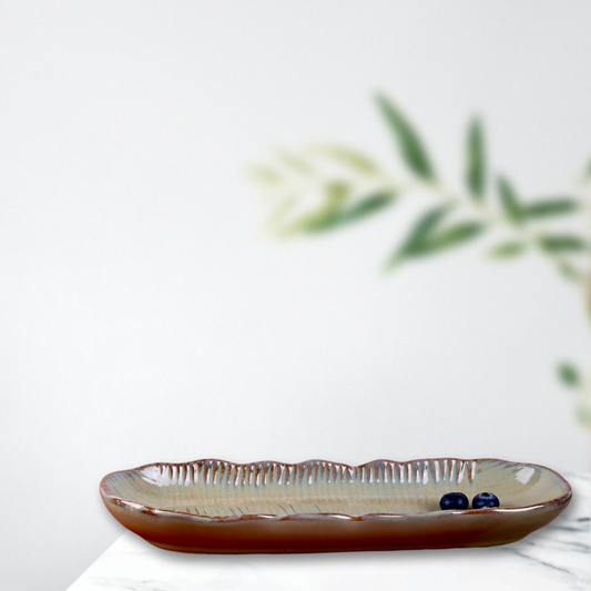 Earthy Ritual Studio Pottery Boat Platter