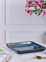 Blue Medusa Square Dessert Plates