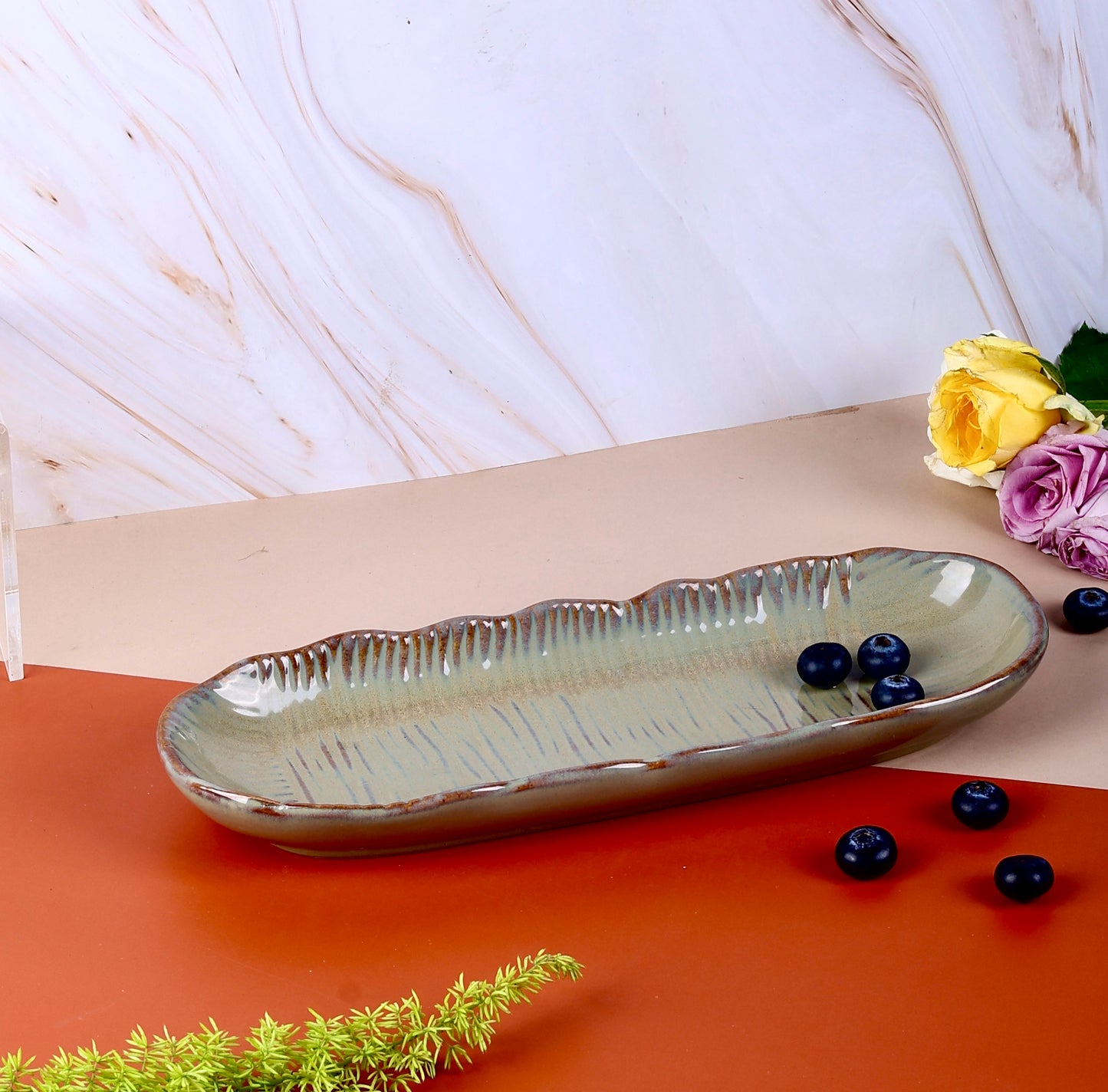 Earthy Ritual Studio Pottery Boat Platter